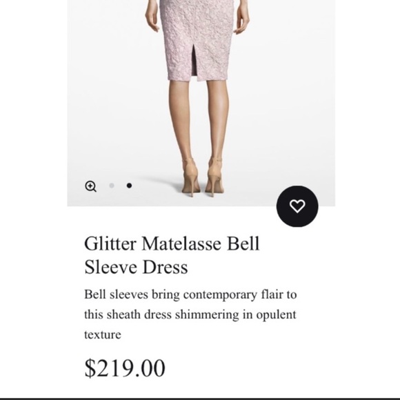 Betsy & Adam textured shimmer bellsleeve wedding guest dress PLS READ listing - Picture 10 of 11